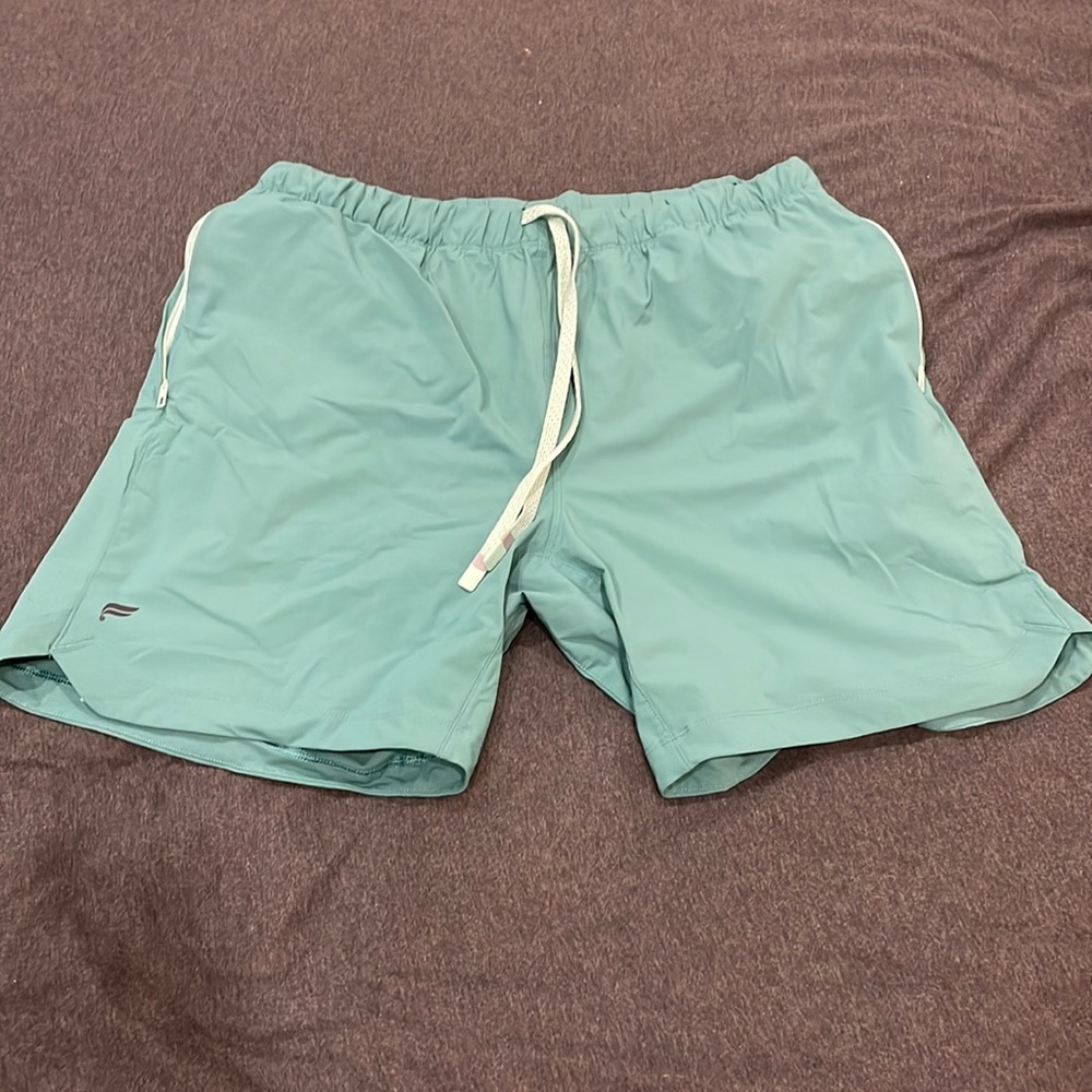 Fabletics Teal Lined “The One Short” Size Large